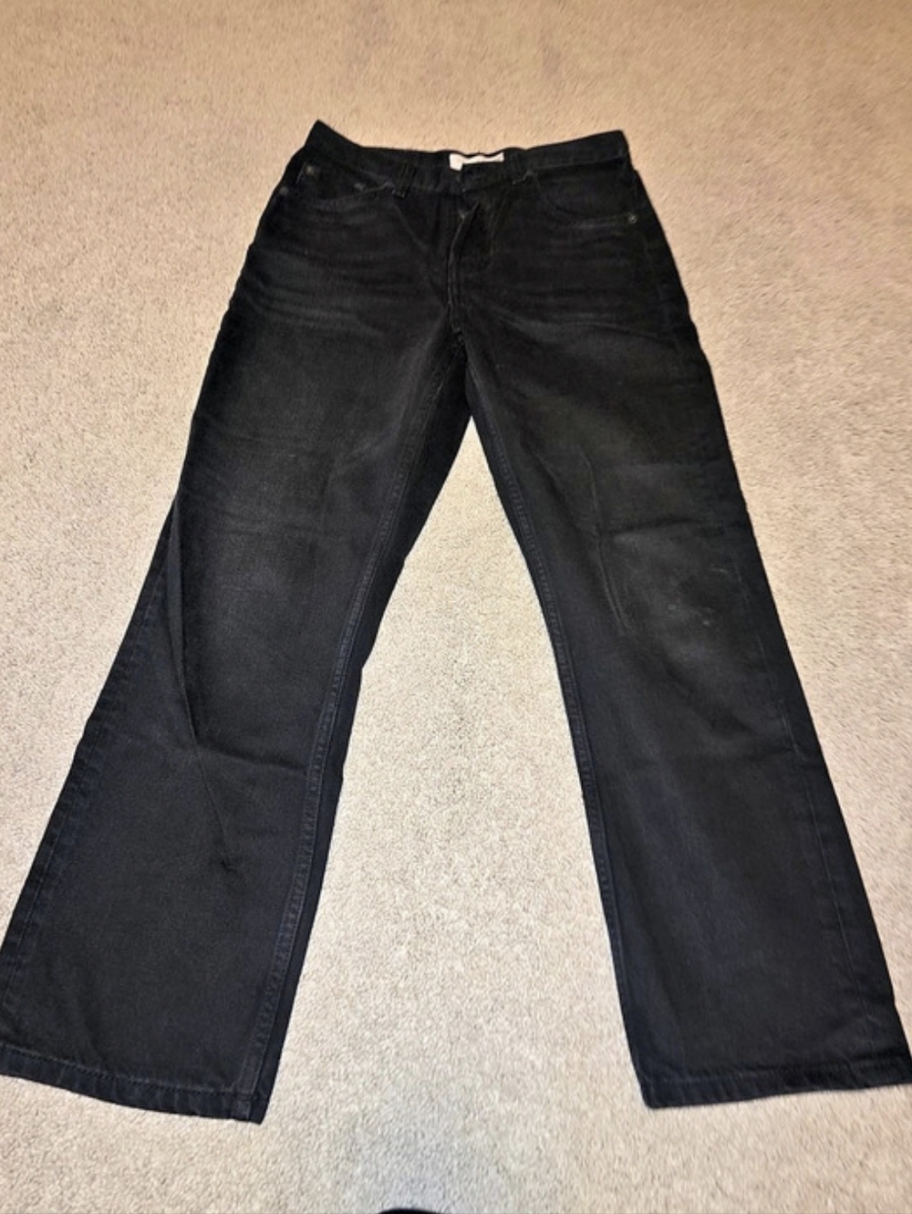 Topshop Editor Bootcut Jeans Black Waist 28 L32